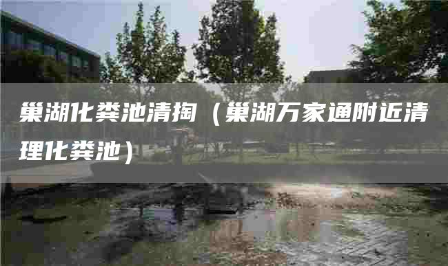 巢湖化糞池清掏（巢湖萬(wàn)家通附近清理化糞池）