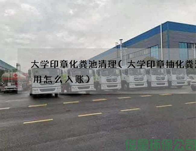 大學(xué)印章化糞池清理(大學(xué)印章抽化糞池費用怎么入賬)
