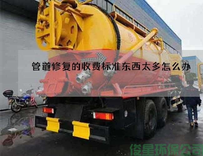 管道修復的收費標準東西太多怎么辦