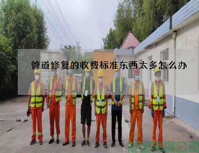 管道修復的收費標準東西太多怎么辦