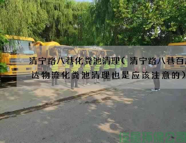 清寧路八巷化糞池清理(清寧路八巷百成大達物流化糞池清理也是應該注意的)