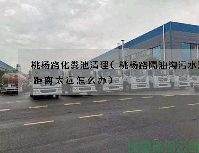 桃楊路化糞池清理(桃楊路隔油溝污水清理距離太遠怎么辦)