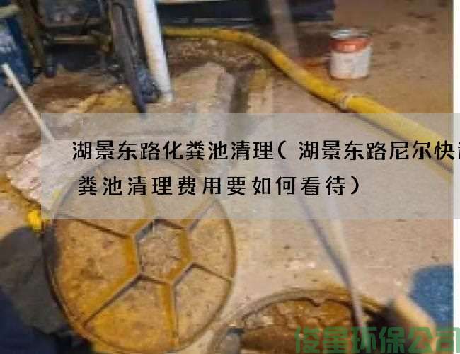 湖景東路化糞池清理(湖景東路尼爾快遞化糞池清理費用要如何看待)