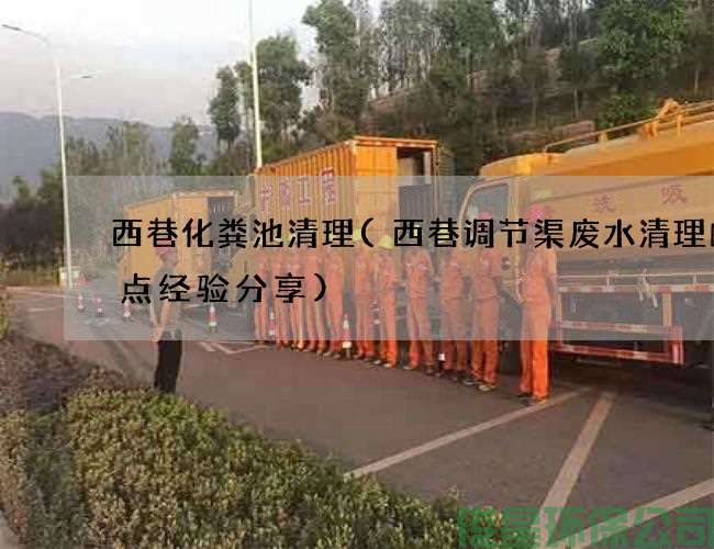 西巷化糞池清理(西巷調節渠廢水清理的幾點(diǎn)經(jīng)驗分享)